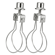 Lamp Shade Accessories Clip On Lamp Shade Adapter AEELLEEA 2 Pack Universal Bulb Clip On Shade Holder Lamp Harp Adapter Replacement Finial Top Bracket Support Fitter Converter Lighting Hardware Part