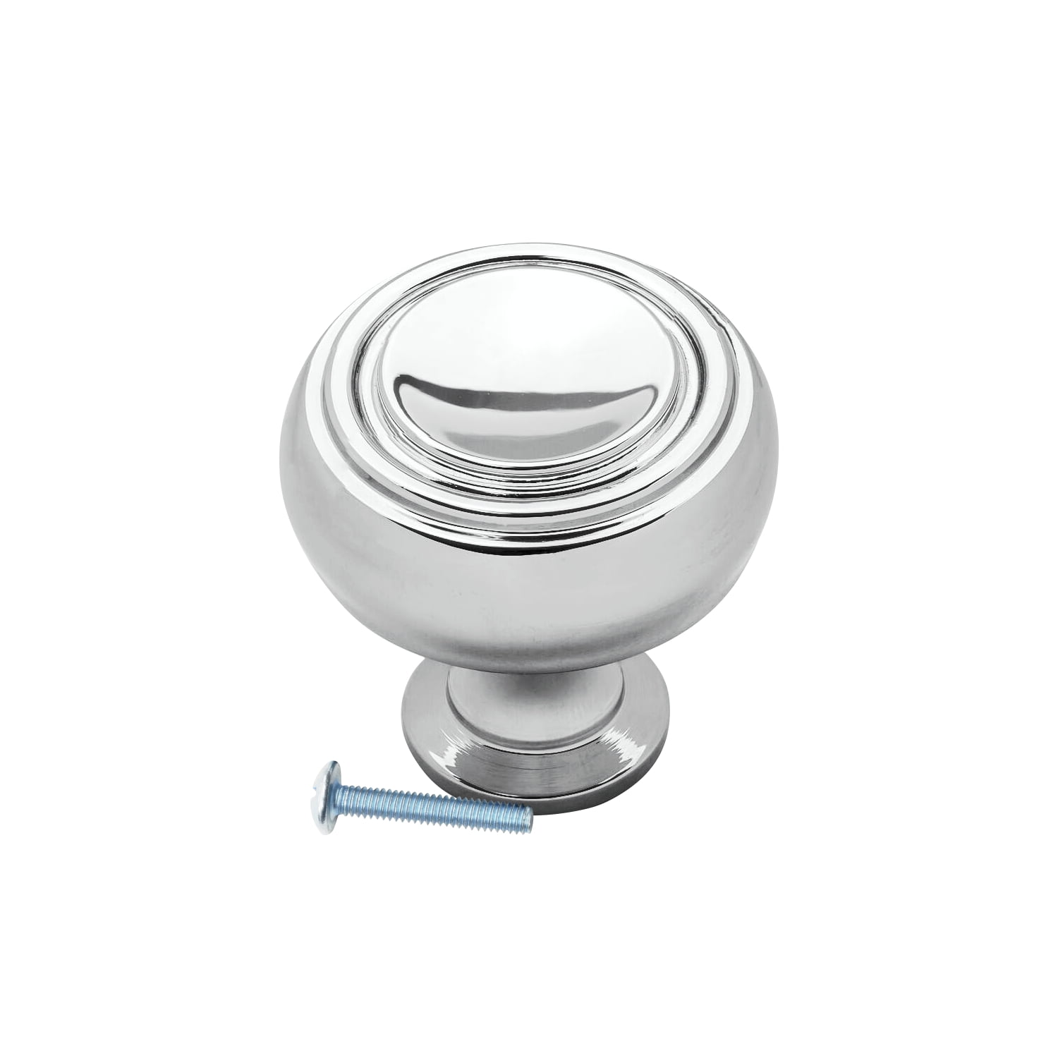 Kitchen Table Button 2-Pack Round Metal Button Chrome Kitchen Cabinet Drawer Knob 1-5/16 ...