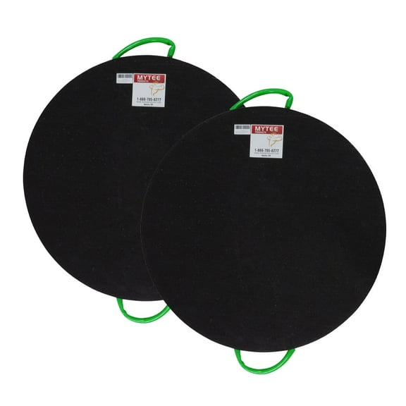 2 - Pack Round Outrigger Pad 36" Diameter, 3" Thick, 305,208 lbs WLL, RV Jack Pads | Crane Trailer Stabilizer Pads Lightweight, Stackable, Waterproof, Unbreakable, Two Ergonomic Handle