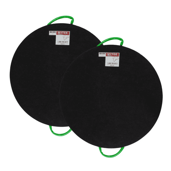2 Pack Round Outrigger Pad 42" Diameter, 2" Thick, 276,948 lbs WLL, RV Jack Pads | Crane Trailer Stabilizer Pads Lightweight, Stackable, Waterproof, Unbreakable, Two Ergonomic Handle