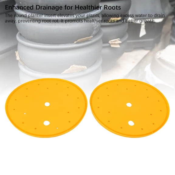 2-Pack Round PP Plant Pot Insert with Drainage Holes, Removable Soil Saver for Indoor Outdoor Gardening