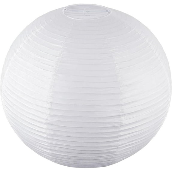 2 Pack Round Paper Lanterns, 19.68" Large Hanging Paper Lantern Lamp, Chinese/Japanese Paper Pendant Lampshade for Party Decoration, Wedding, Home Decor Paper Ceiling Lampshade