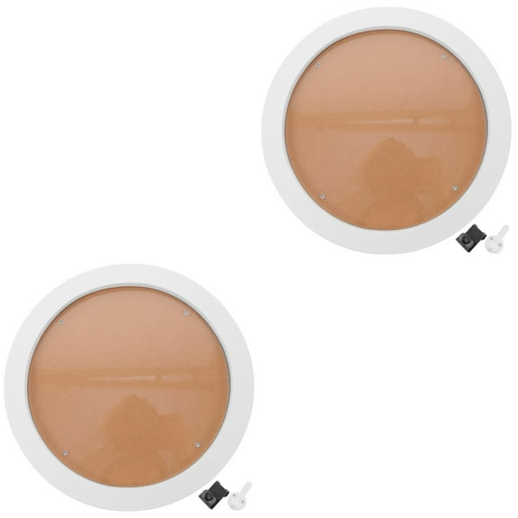 2 Pack 8 Inch Round Photo Frames for Bedroom Decor, The Office Wall Decoration, Cross Display Shelf, White Embroidered Style