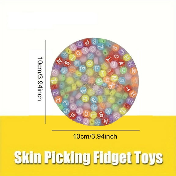 2 Pack Round Picky Pad,Skin Picking Fidget Toys, Picking Pad Fidget Toys for Trichotillomania Skin Pickers Dermatillomania ADHD OCD Adults