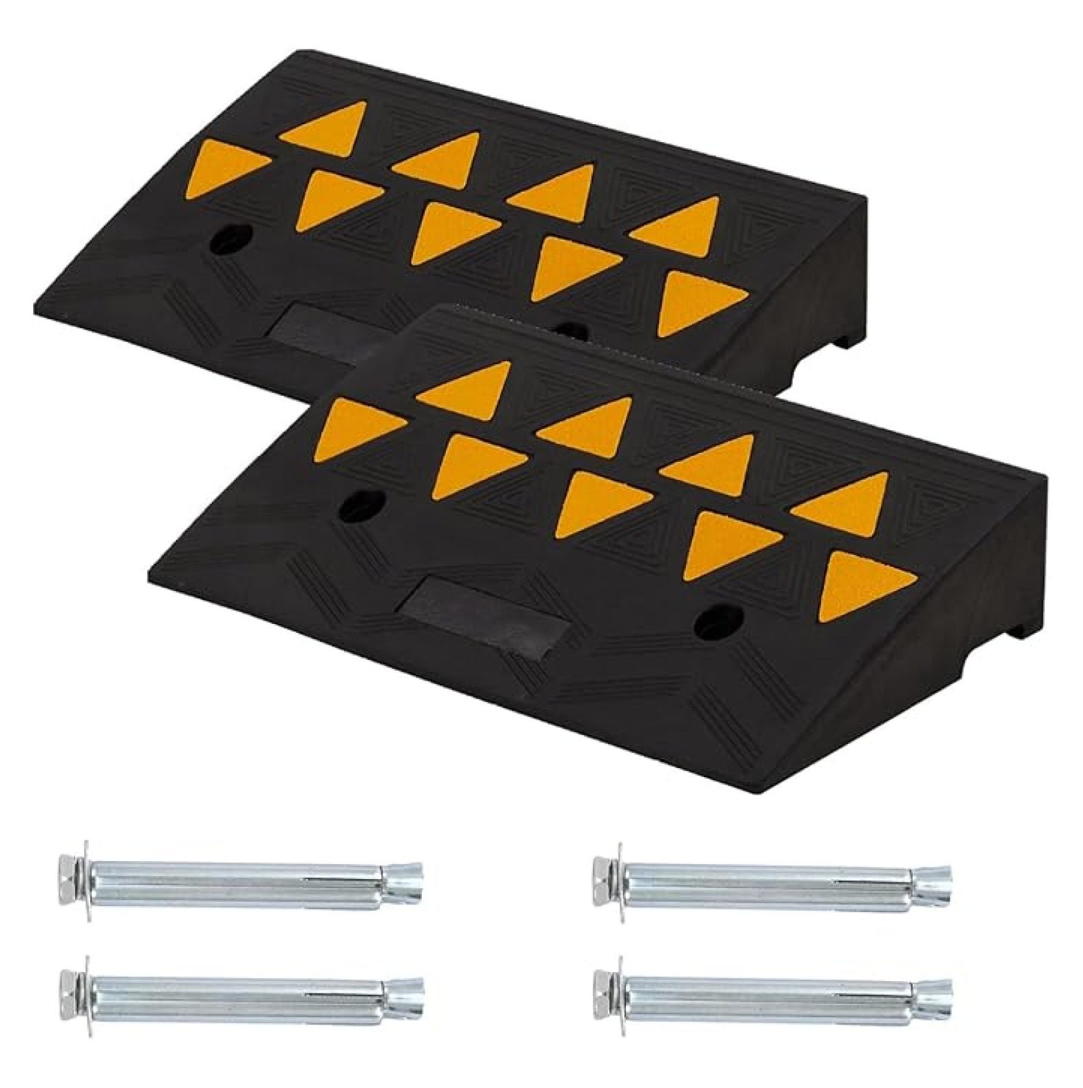 Curb Loading Ramp 2 Pack Rubber Curb Ramp, 4.1