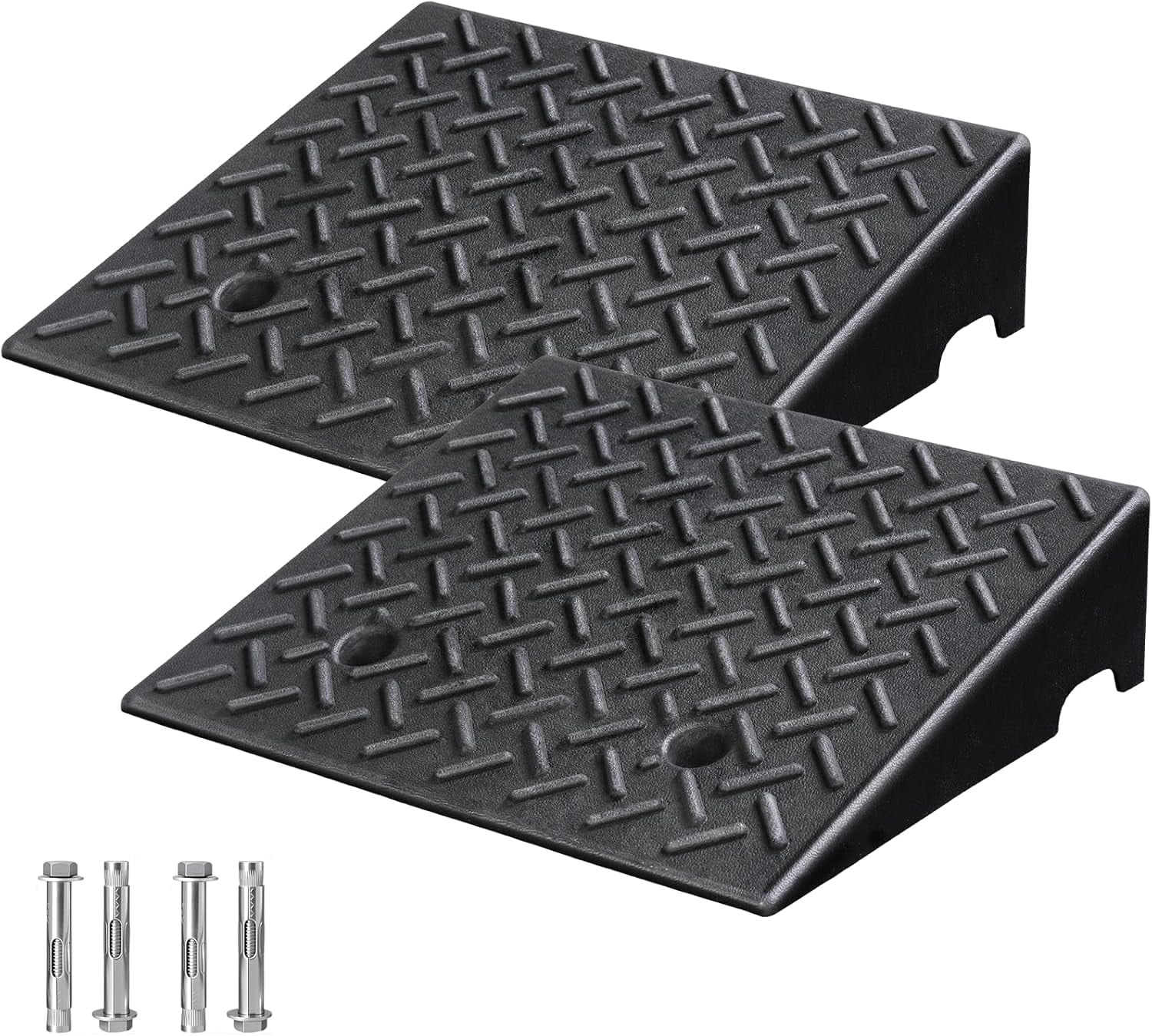 2 Pack Rubber Curb Ramps Driveway ramp, 5