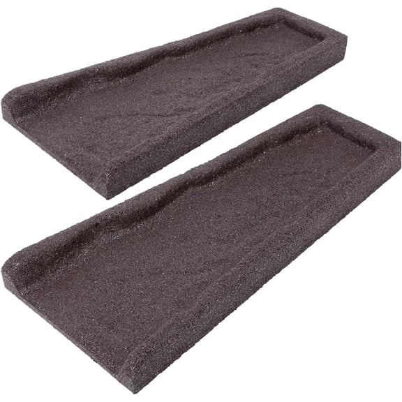 2 Pack Rubber Downspout Splash Block Rain Gutter Down Spout Drain Trays Brown