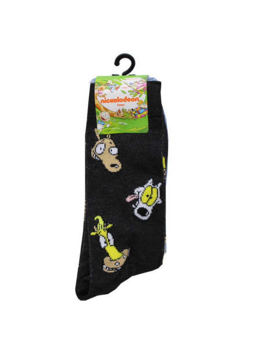 2 Pack Rugrats Eat Snooze Repeat Crew Socks Size 1013 (Available in a