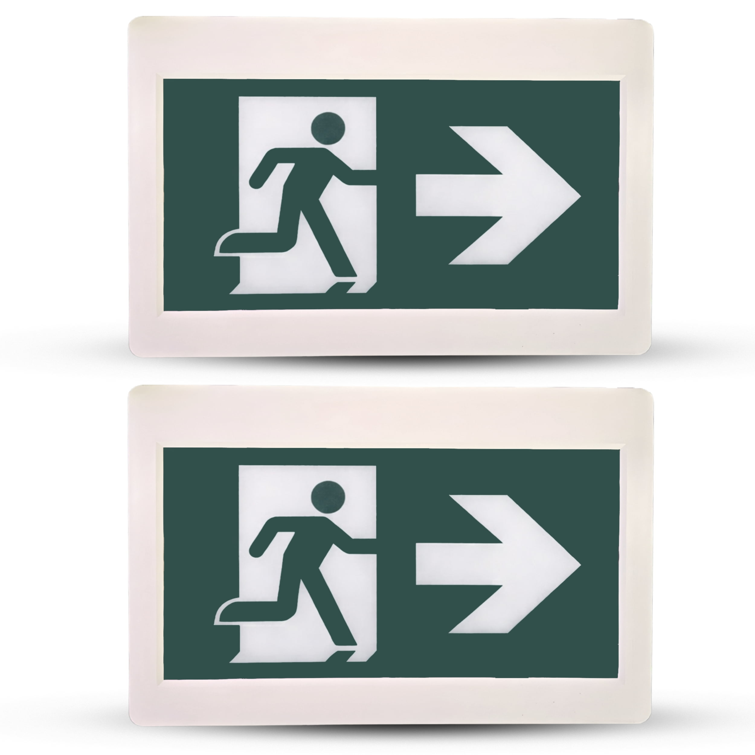 2-Pack Running Man Exit Sign with Internal Emergency Lights, UL ...