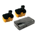 thumbnail image 1 of 2-Pack Ryobi 14.4V Battery + Charger Replacement - Compatible with Ryobi 130224010, RY6200, 1314702, 1400144, 1400656, 1400671, HP1442M, FL1400, HP1441M, 130224011, 130281002, 1400655, 4400011, 1 of 4