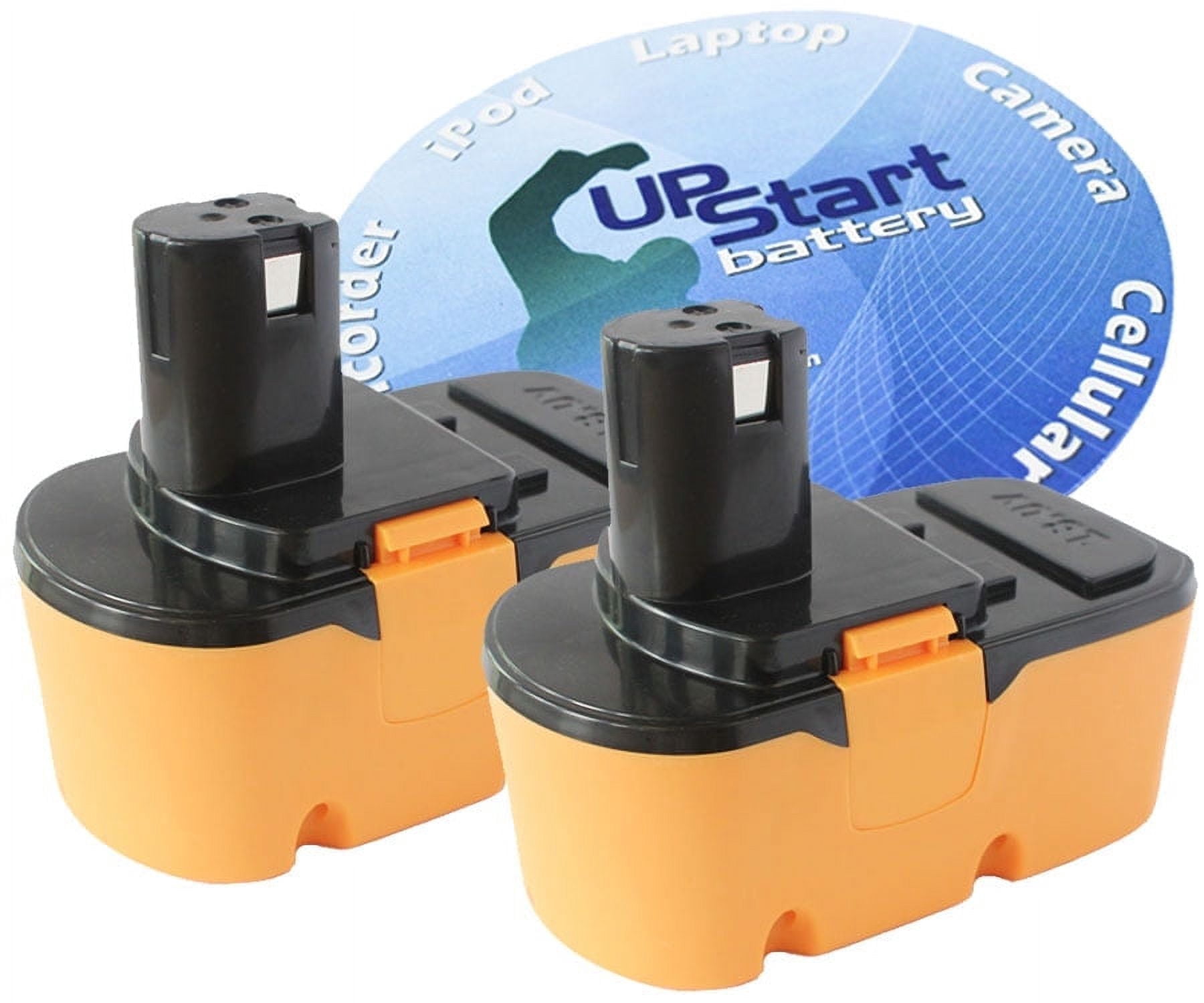 2-Pack Ryobi 18V Battery Replacement - Compatible with Ryobi P100, P501, P300, P3200, P230, P700, P600, P530, P510, P250, P221, P521, P200, P240, P310, P400, P420, P500, P211, P410, P220, P430, P740