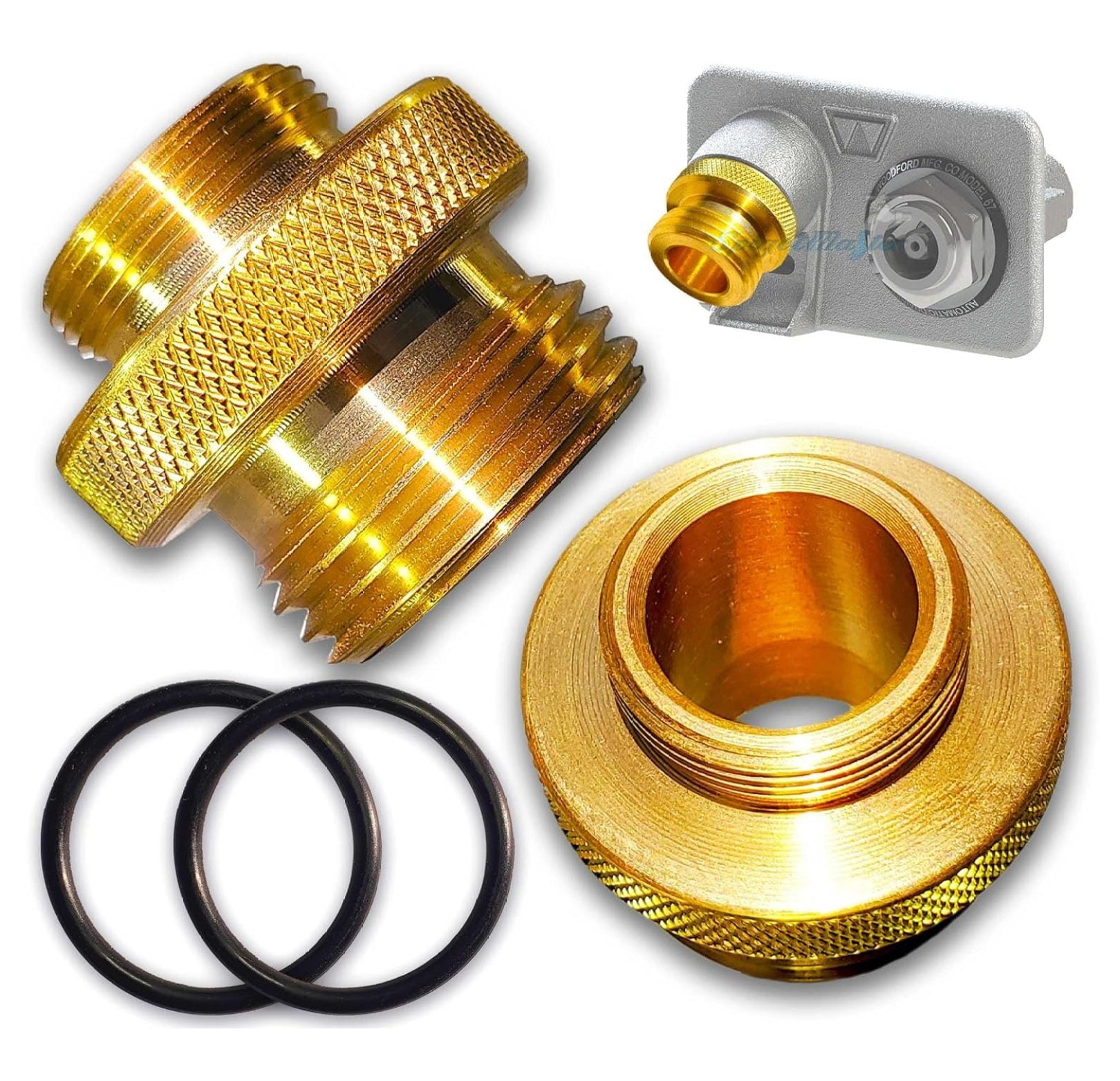 2 Pack SPGTM8 Woodford Hose Bibb Adapter Replaces 34HF, 50HF & 55437