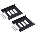 thumbnail image 1 of 2 Pack SSD Hard Drive Bracket 2.5" to 3.5" Metal Mounting Bracket Adapter Cooling Laptop, Desktop with 16 Screws, 1 of 5