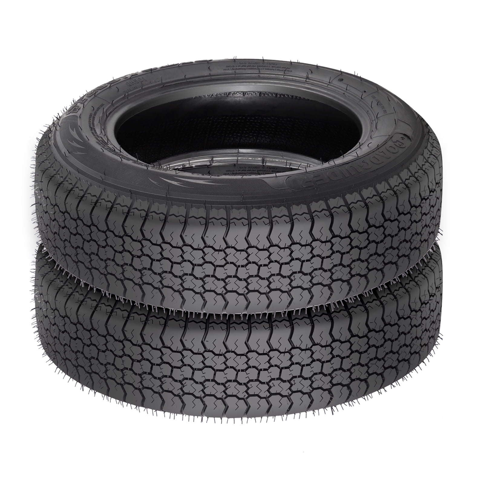 Trailer Scuff 2 Pack ST205/75D14 Trailer Tires,6 Ply Load Range C,6mm Groove Depth ...