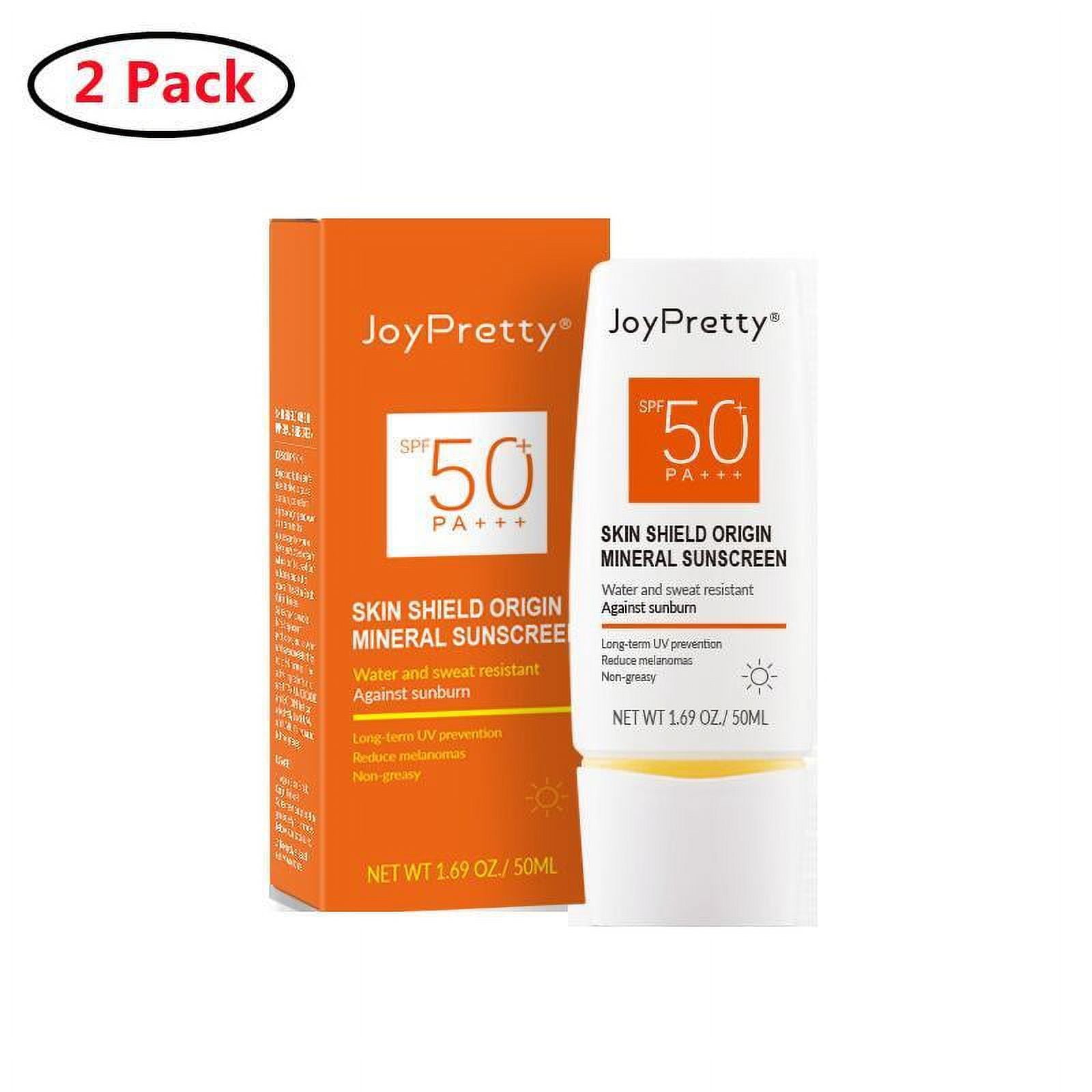 2 Pack SUNSCREEN LOTION SPF50 Broad Spectrum UVA UVB, Face Neck