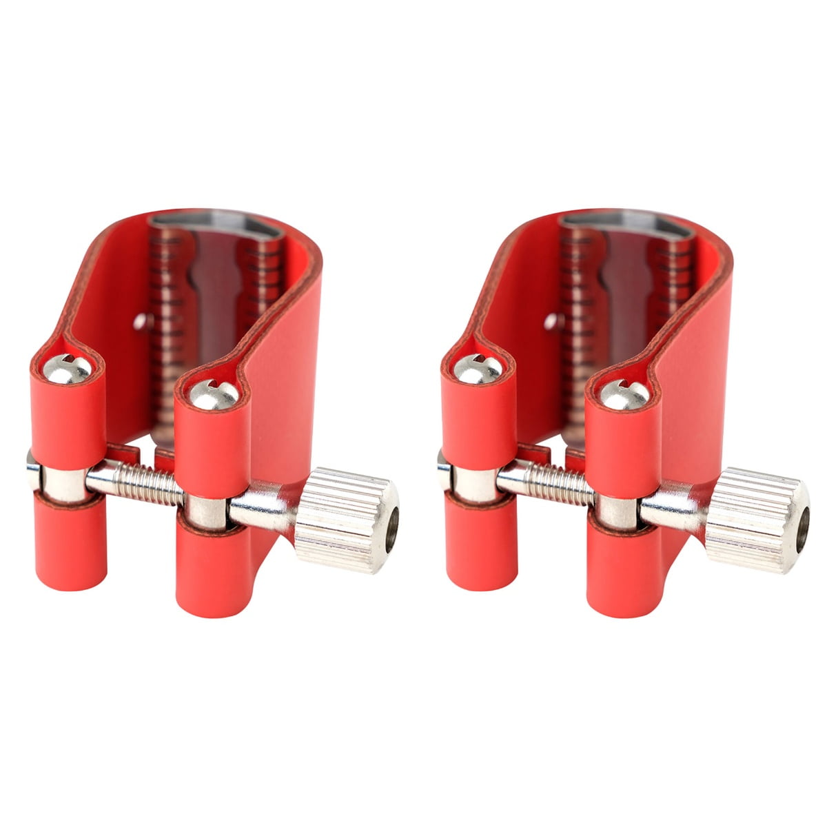 2 Pack Sachs Soft Pickup Saxophone Ligature Clamp Simple Red