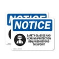 thumbnail image 1 of (2 Pack) Safety Glasses And Hearing Protection Sign, 1 of 7