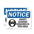 thumbnail image 1 of (2 Pack) Safety Glasses Required In This Area OSHA Notice Sign 10 Inch X 7 Inch Indoor / Outdoor Rust-Free Aluminum Metal Signs for Workplace, Workshop, and Construction Site, Made in, 1 of 8