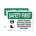 thumbnail image 1 of (2 Pack) Safety Glasses With Side Shields With Symbol OSHA Safety First Sign, 1 of 7