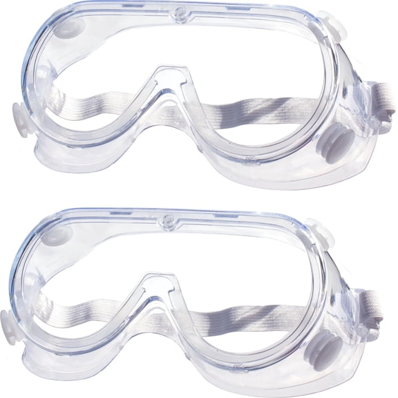 2 Pack Safety Goggles Glasses Fit Over Eyeglasses Chemical Protective Splash Protection Eye Goggle For Science Lab Chemistry Eyewear Onions Cutting Man And Women Adjustable White