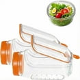 thumbnail image 1 of 2 Pack Salad Container 34oz 1000ml Large Side Opening Salad Pod, Leakproof Salad Jar with Dressing Cup, Integrated Lid Design Portable Food Storage Box for Office Gym Picnic, Orange, 1 of 6