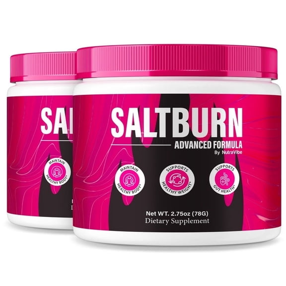 (2 Pack) Salt Burn Powder Daily Formula to Help Fuel Natural Energy, Support Recovery, and Keep You Moving for Active Living, Keto-Friendly Blend, Easy 1-Scoop Formula (60 Servings)