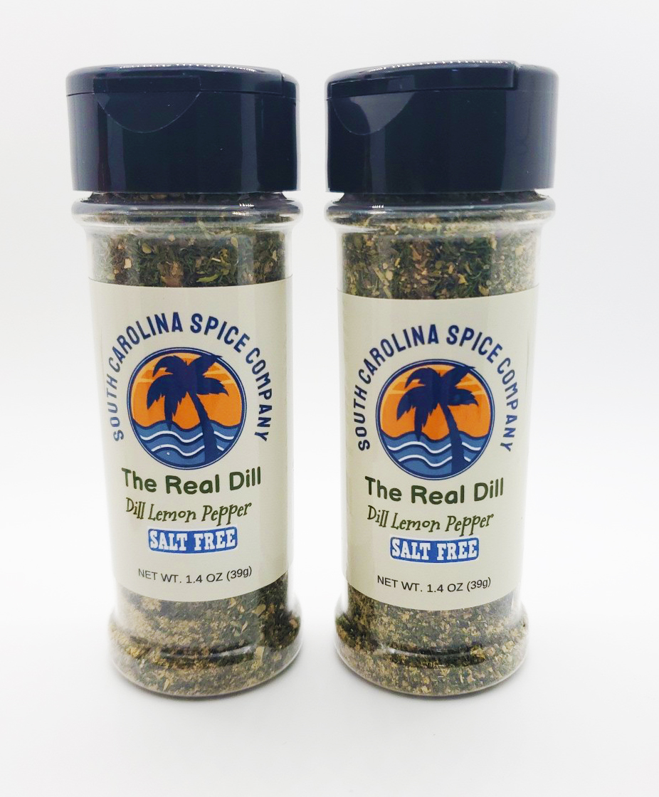 2 Pack Salt Free Dill Lemon Pepper The Real Dill Seasoning for Fish, Chicken, Vegetables