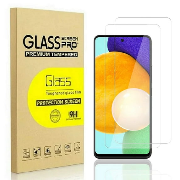 2 Pack Samsung Galaxy A53 5G Screen Protector, 9H HD Transparent Tempered Glass, Easy Installation, Bubble Free