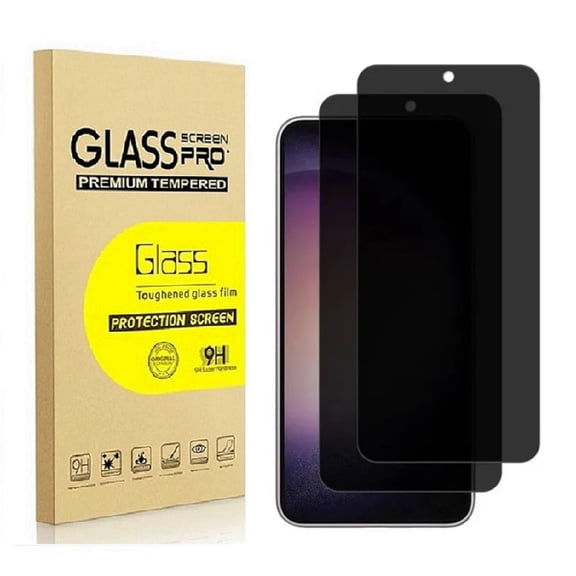 2 Pack Samsung Galaxy S24 Plus Screen Protector Privacy, 9H Anti Spy Dark Tempered Glass Screen Protector for Samsung Galaxy S24 Plus, Easy Installation, Bubble Free