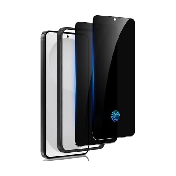 2 Pack for Samsung Galaxy S25 Privacy Screen Protector Tempered Glass, Fingerprint Unlocking, 25 Anti Spy, Full Coverage, Case Friendly, Easy Installation, Compatible with Galaxy S25/ S24