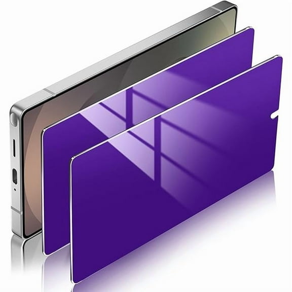 2 Pack for Samsung Galaxy S25 Ultra Privacy Screen Protector[Not Glass], Cool Purple Anti Spy Anti Blue Light 7H Hardness Film with Alignment Frame, Sensitive Unlocking Bubble Free Case Friendly