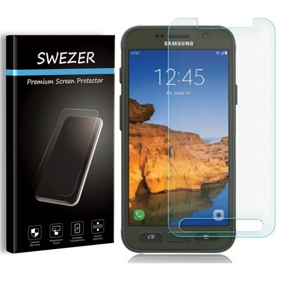 [2-Pack] Samsung Galaxy S7 Active (NOT For Samsung S7) [SWEZER] Tempered Glass Screen Protector, Anti-Scratch, Anti-Bubble, Anti-Chip Edge