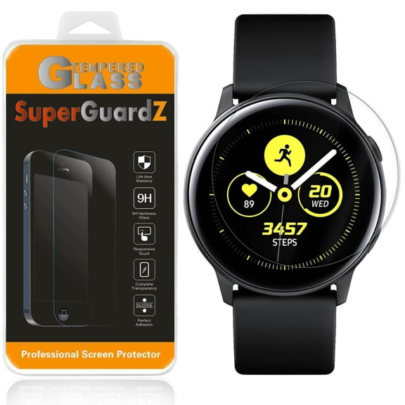 [2-Pack] For Samsung Galaxy Watch Active 2 (40mm) Aluminum / Watch Active 2 (40mm) - SuperGuardZ Tempered Glass Screen Protector [Anti-Scratch, Anti-Bubble] + 2 Stylus Pen