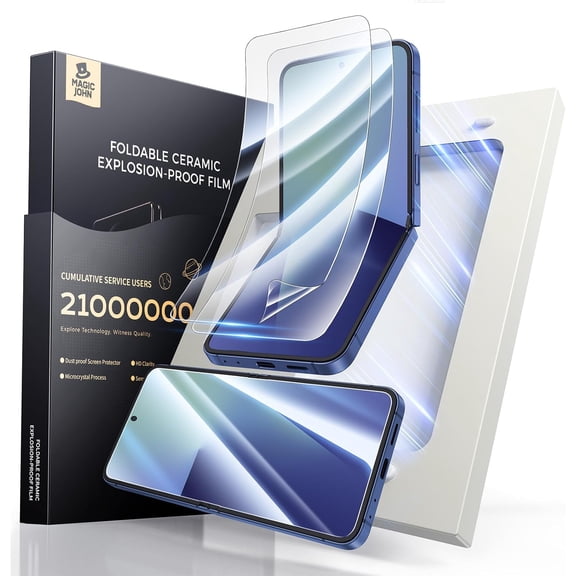2-Pack for Samsung Galaxy Z Flip 6 Privacy Screen Protector, 28 ° Anti-Spy Inner Film, Soft PET, Ultra-Thin, Auto-Alignment Kit, Bubble-Free, Scratch-Proof, Case-Friendly