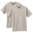 thumbnail image 1 of 2 Pack Sand Hanes Beefy-t Crewneck Short-Sleeve t-Shirt, 1 of 1