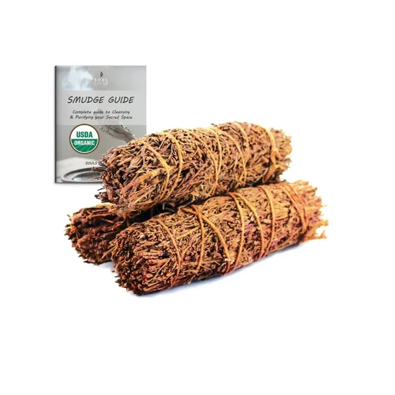 2 Pack Sandalwood Sage Smudge Stick For Home Cleansing Negative Energy 4 Inch