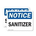 thumbnail image 1 of (2 Pack) Sanitizer OSHA Notice Sign 14 Inch X 10 Inch Vinyl Label Decal Sticker Weather Resistant, UV Protected for Workplace, Business, and Construction Site, Made in the USA, 1 of 7