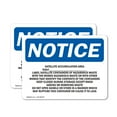 thumbnail image 1 of (2 Pack) Satellite Accumulation Area SAA# ____ Label OSHA Notice Sign, 1 of 7
