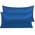 thumbnail image 1 of 2 Pack Satin Pillowcase Silky Pillow Cover with Zipper Closure, 1 of 1