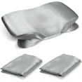 thumbnail image 1 of 2 Pack Satin Pillowcase for Zelimun Cervical Pillow, Contour Pillow Case Cover, Smooth & Soft Pillowcase Cover with Zipper （Grey）, 1 of 5