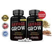 2 Pack Savage Grow Men s Health Supplement 1484mg 120 Capsules
