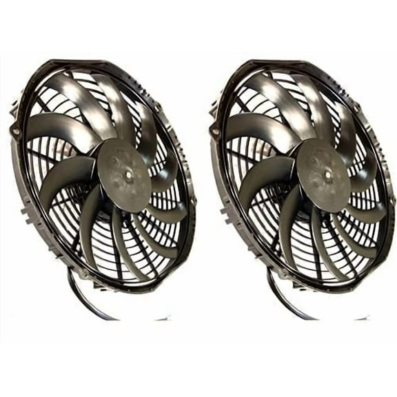 2 Pack!! Save $$ - SPAL 30100435 10" Fan Puller Curved Blades 12 Volt Low Profile 643 cfm VA11-AP7/C-57A