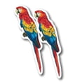 thumbnail image 1 of (2 Pack) Scarlet Macaw Cool Handrawn Parot Stickers - 5" On Longest Side - for Car, Truck, SUV - Easy Peel and Stick Vinyl Decals - Made in USA - BMCS0131, 1 of 5