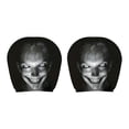 thumbnail image 1 of 2-Pack Scary Face Car Headrest Covers Glowing Eye Elastic Seat Protectors Universal Fit for SUV Truck Auto Interior, 1 of 9