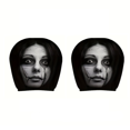 thumbnail image 1 of 2 Pack Scary Ghost Face Headrest Covers, Upgraded Snug Fit Breathable Spooky Face Printing Auto Seat Cover Headrest Protector, Universal Elastic Model, Halloween Car Decorations, 1 of 2