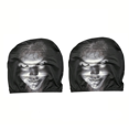 thumbnail image 1 of 2 Pack Scary Ghost Face Headrest Covers, Upgraded Snug Fit Breathable Spooky Face Printing Auto Seat Cover Headrest Protector, Universal Elastic Model, Halloween Car Decorations, 1 of 5