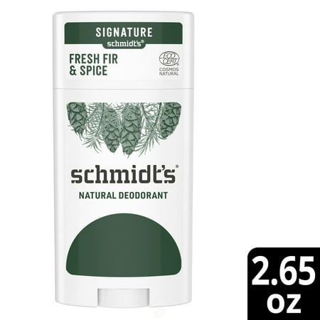 (2 Pack) Schmidt's Deodorant Stick Fresh Fir & Spice 2.65oz
