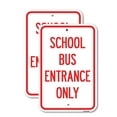 thumbnail image 1 of (2 Pack) School Bus Entrance Only | 12" X 18" Heavy-Gauge Aluminum Sign | Rust Free Aluminum, Weather Resistant, Waterproof, Fade Resistant, 2 Pre-drilled Holes, 1 of 4