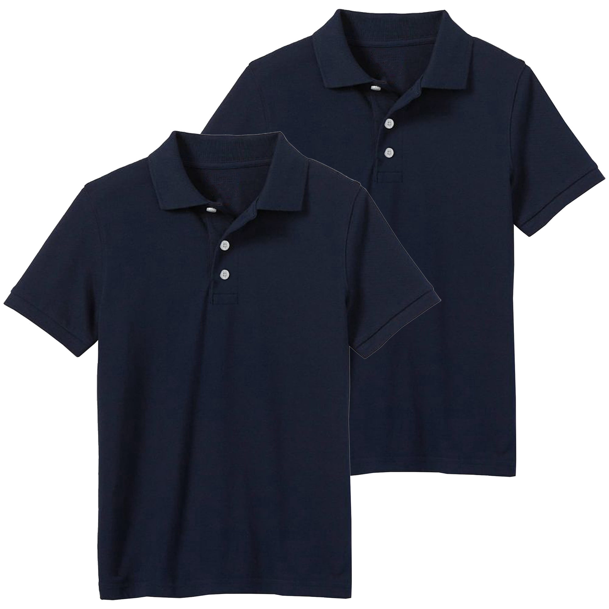 2-Pack School Uniform Tagless Polo Tshirt for Little Boys & Big Boys