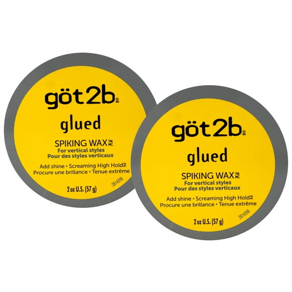 2 Pack Schwarzkopf got2b Glued Spiking Hair Wax 2 Ounce
